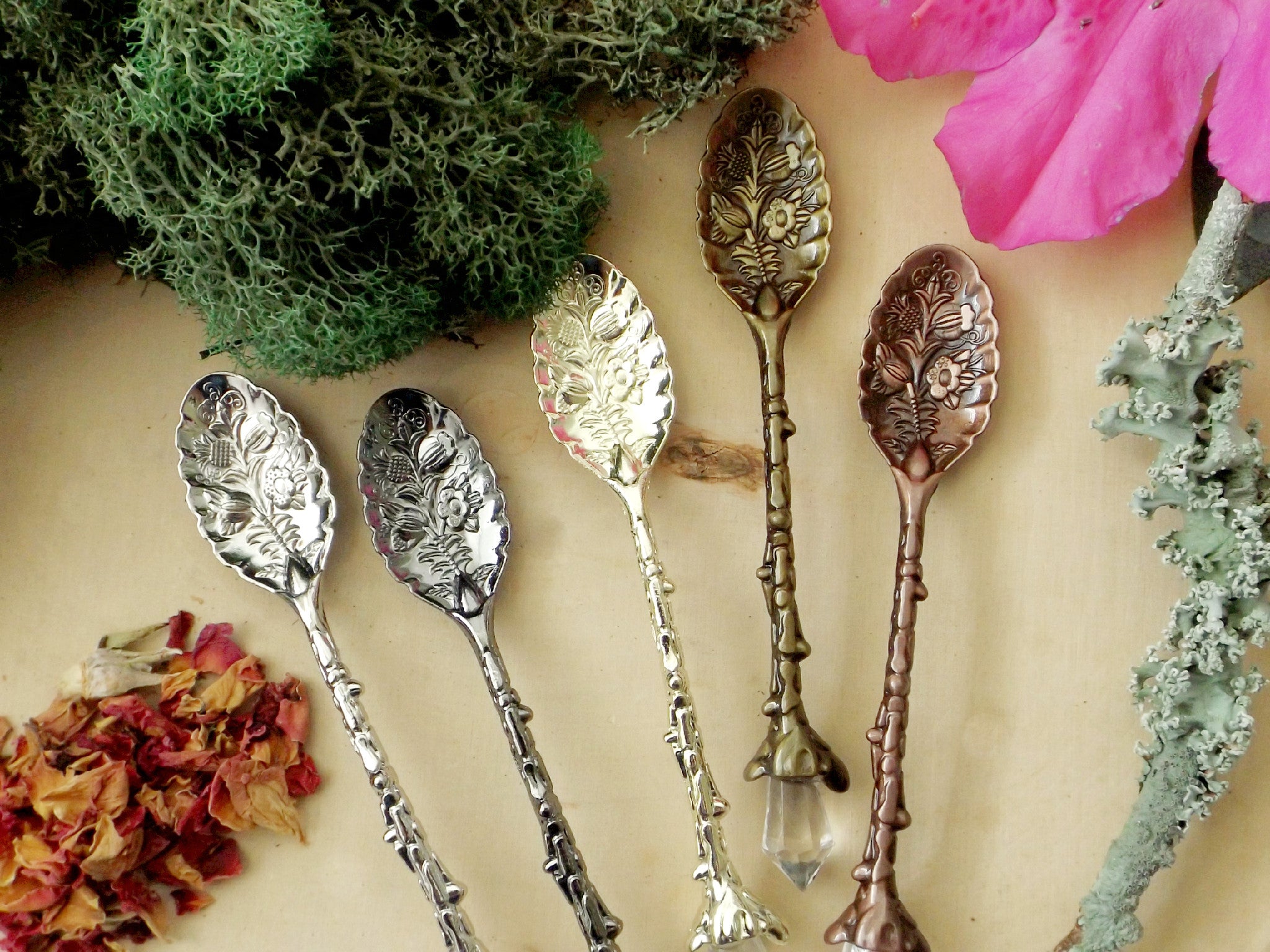 Vintage Style Apothecary Teaspoon | Floral Design – Esoteric Aroma